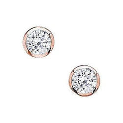 Orecchini Con Naturale Diamanti Da Cantiere Da 2 Carati Orecchini In Oro Rosa Con Diamanti Tagliati A Misura