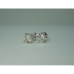 Orecchini Con Paia Di Orecchini A Bottone Con Naturale Diamanti Brillanti Rotondi Da 2.50 Carati