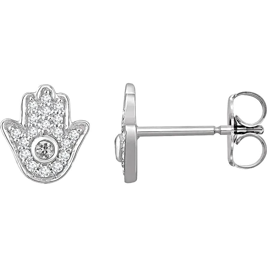 Orecchini Da Donna Con Genuino Diamanti A Lobo Con Castone A Mano Di Hamsa, Taglio Antico, 3,50 Carati