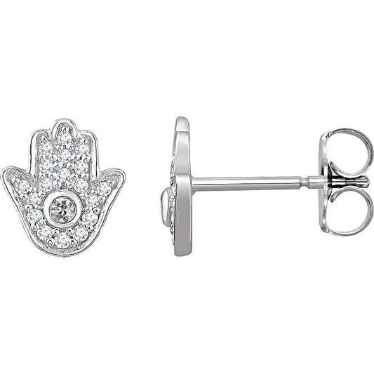 Orecchini Da Donna Con Genuino Diamanti A Lobo Con Castone A Mano Di Hamsa, Taglio Antico, 3,50 Carati