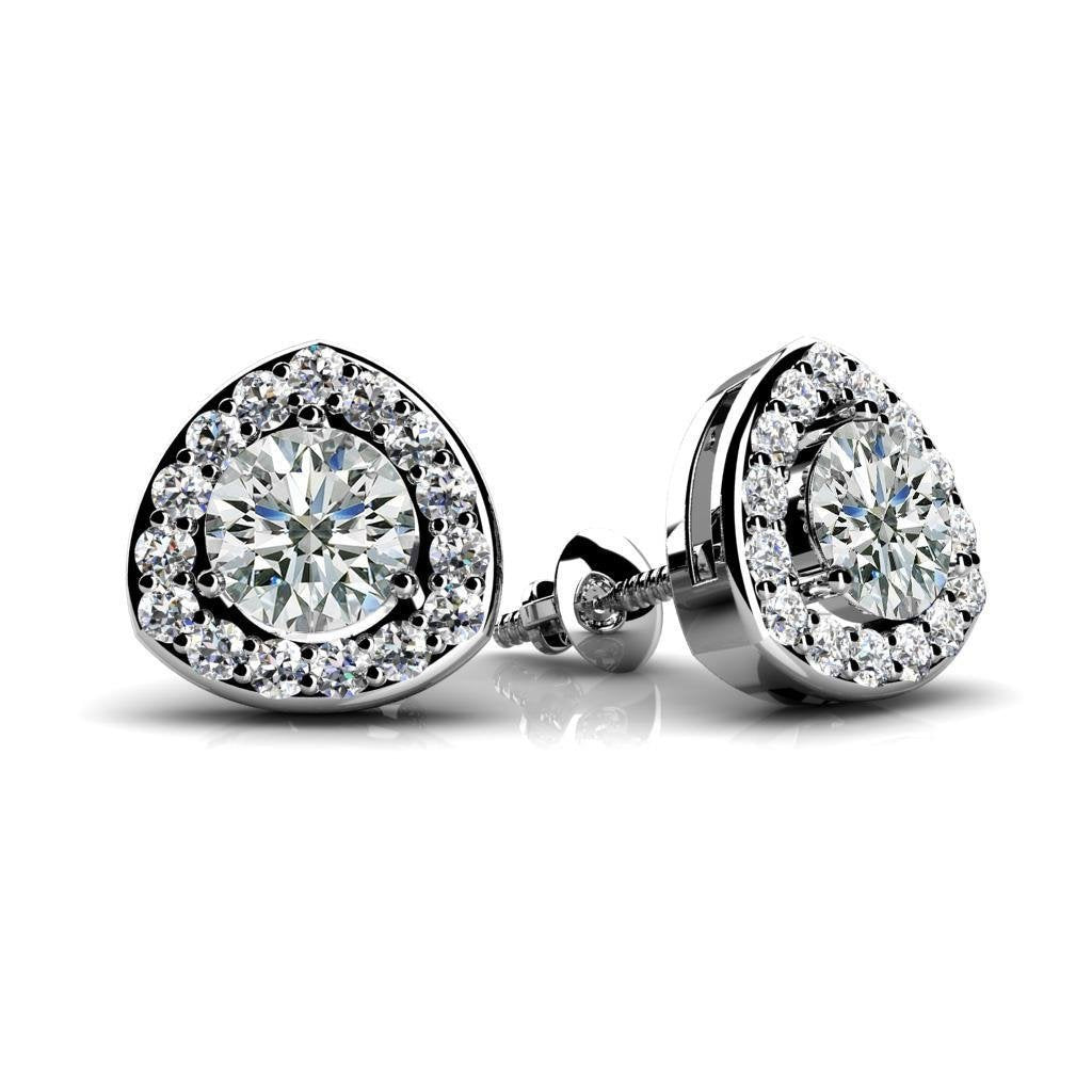 Orecchini Lady Studs In Oro Con Naturale Diamanti Taglio Brillante Da 2.3 Ct