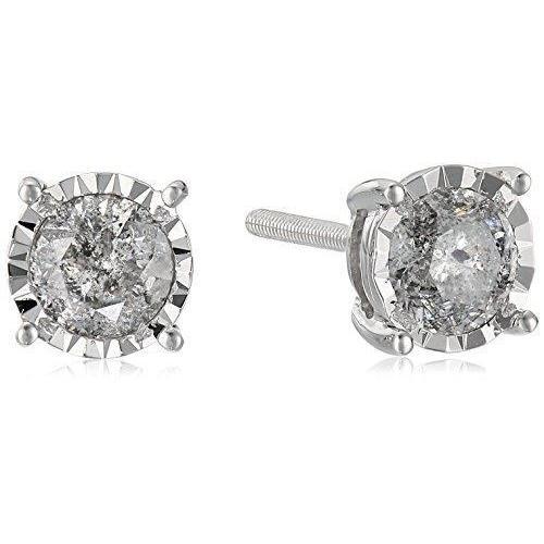 Orecchini Rotondi Con Genuino Diamante Solitario Da 1,20 Carati Con Taglio A Diamante