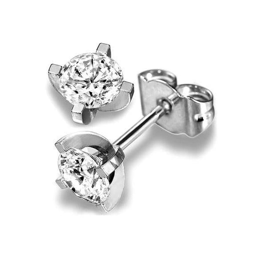 Orecchino Da Donna A Quattro Punte Con Genuino Diamanti A Taglio Rotondo Da 2.5 Ct. Oro 14K