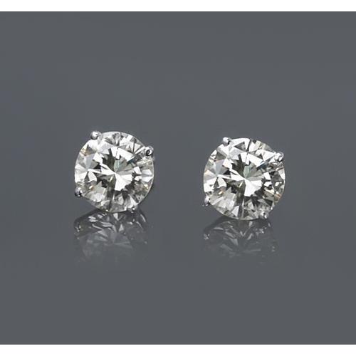 Orecchino Rotondo Con Diamante Vero Da 2 Carati