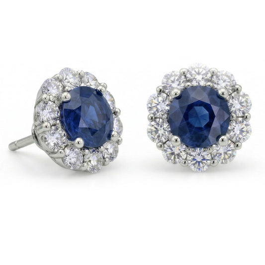 vero round diamante 4.50carati orecchino angolo laterale