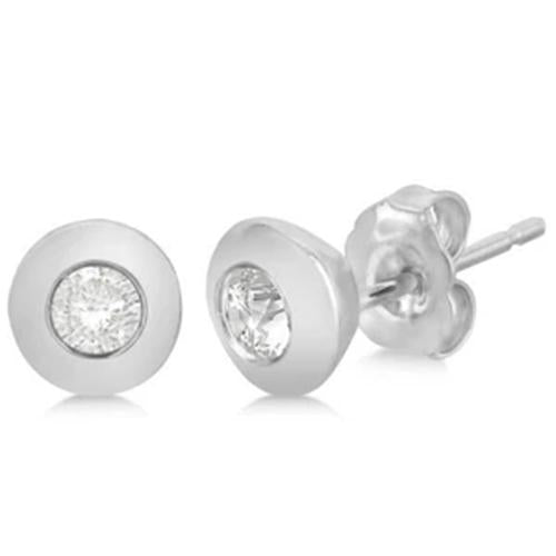 Orecchino A Bottone Da Donna Con Vero Diamante Taglio Rotondo Da 1,5 Ct