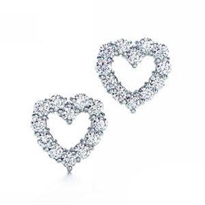 Orecchino A Cuore Aperto Con Genuino Diamante Taglio Rotondo Da 2,4 Ct