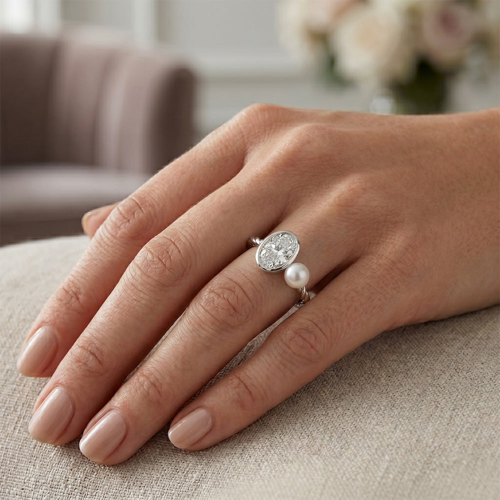 Oro Bianco 14K Diamante Fine Anello Monopietra – 1,50-carati