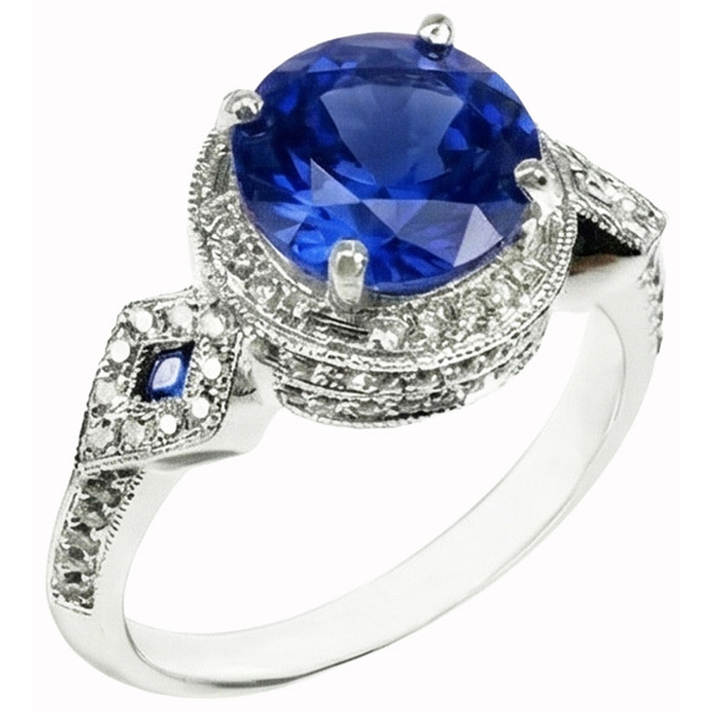 vero round diamante 6carati anello angolo laterale