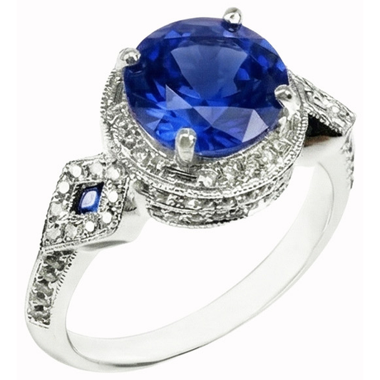 vero round diamante 6carati anello angolo laterale