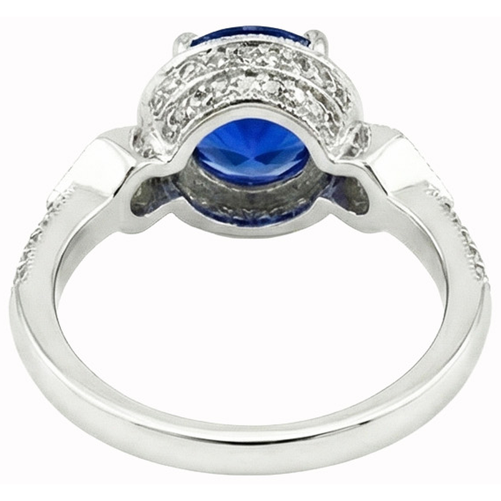 vero round diamante 6carati anello vista di profilo