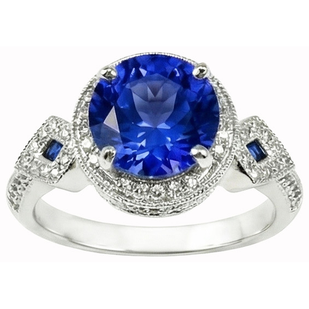 vero round diamante 6carati anello dettaglio ravvicinato