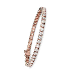 Oro Rosa Bracciale Con Genuino Diamanti