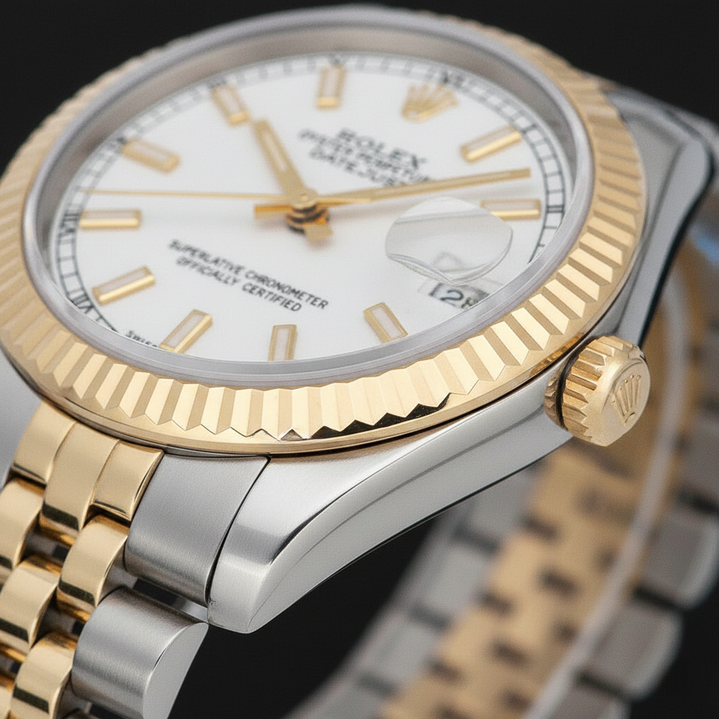 Orologio Rolex Date-just 31mm con bracciale giubileo luminoso