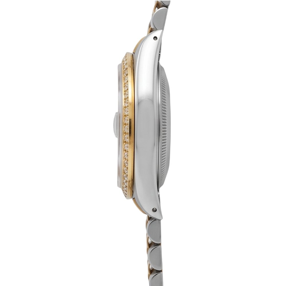 Orologio Rolex Datejust con quadrante color champagne e lunetta in oro e acciaio IMPOSTAZIONE RAPIDA