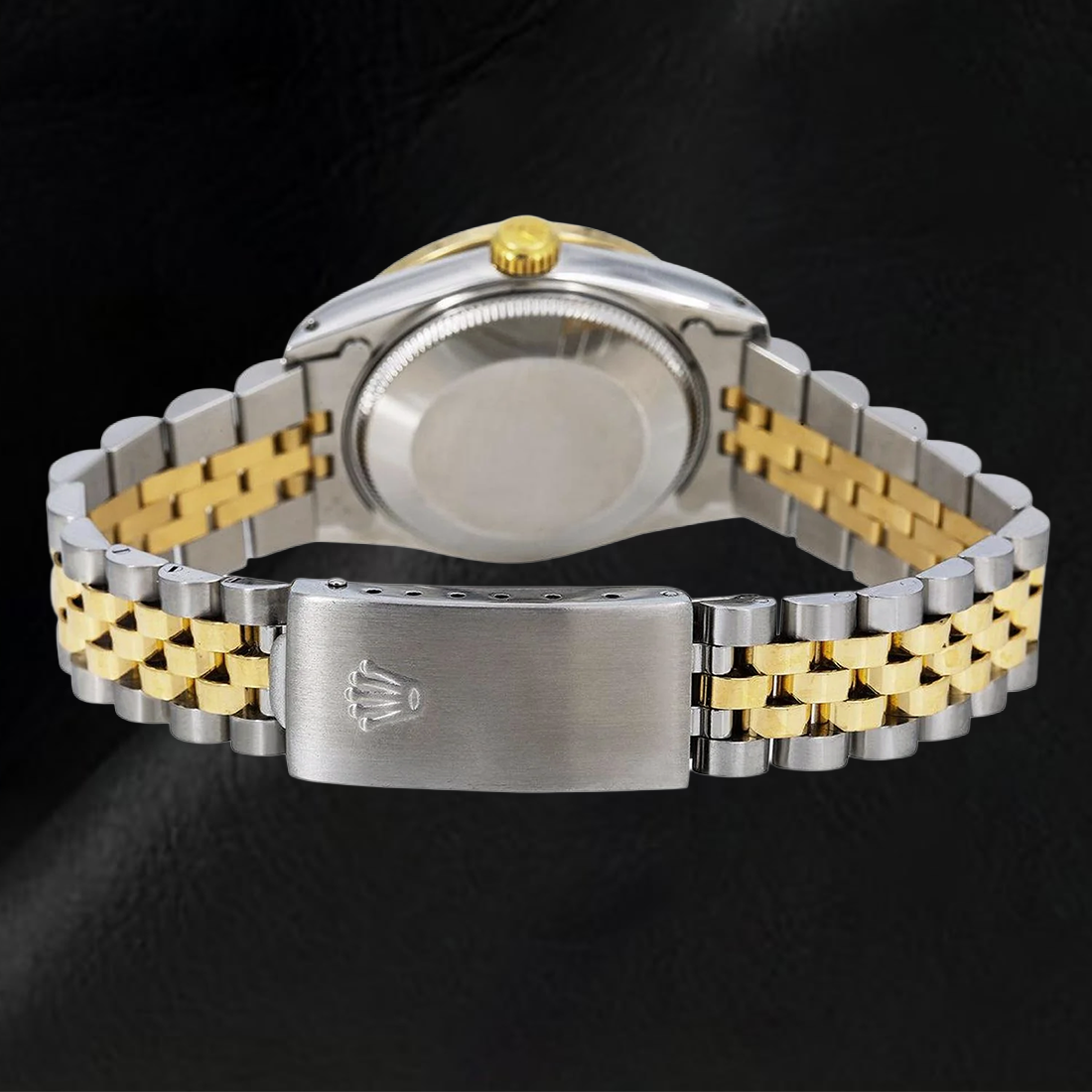 Orologio Rolex Datejust di medie dimensioni con diamanti Quadrante nero con diamanti di medie dimensioni