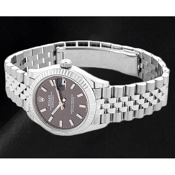 Orologio Rolex da 31 mm in acciaio inossidabile con data e basta