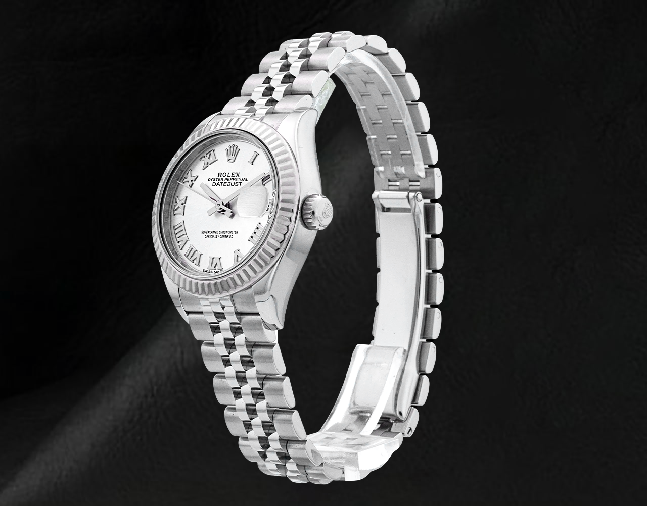 Orologio da donna Rolex Datejust 31mm quadrante argento con numeri romani