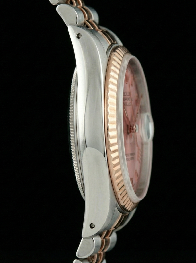 Orologio da donna Rolex Datejust in acciaio inossidabile e oro con quadrante romano giubileo Lunetta scanalata