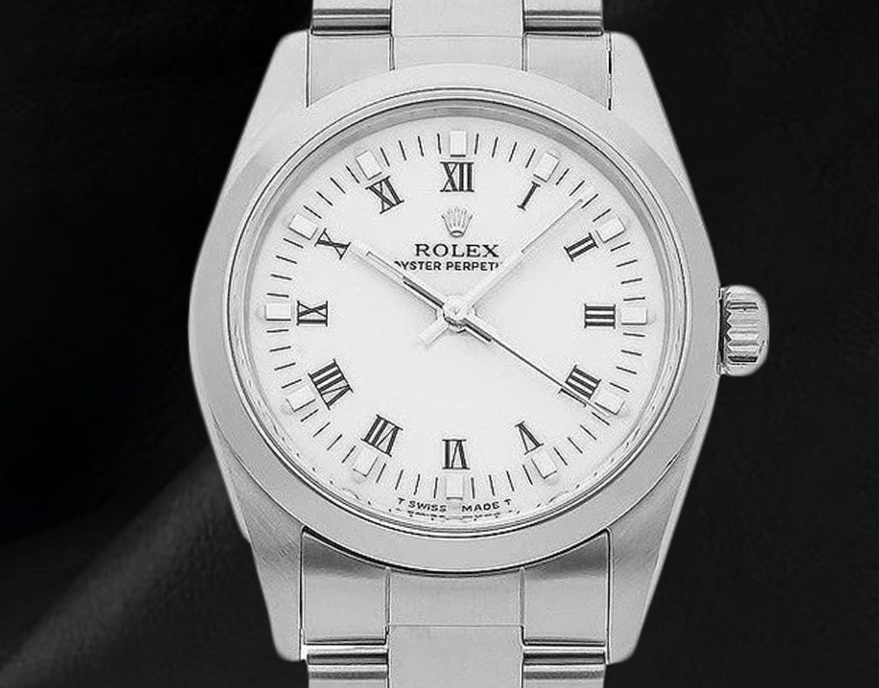 31mm Orologio da donna Rolex bianco con numeri romani