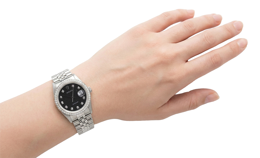 Orologio da uomo Rolex Datejust Chiusura nascosta con quadrante con diamanti personalizzato da 3,5 ct, acciaio inossidabile e oro