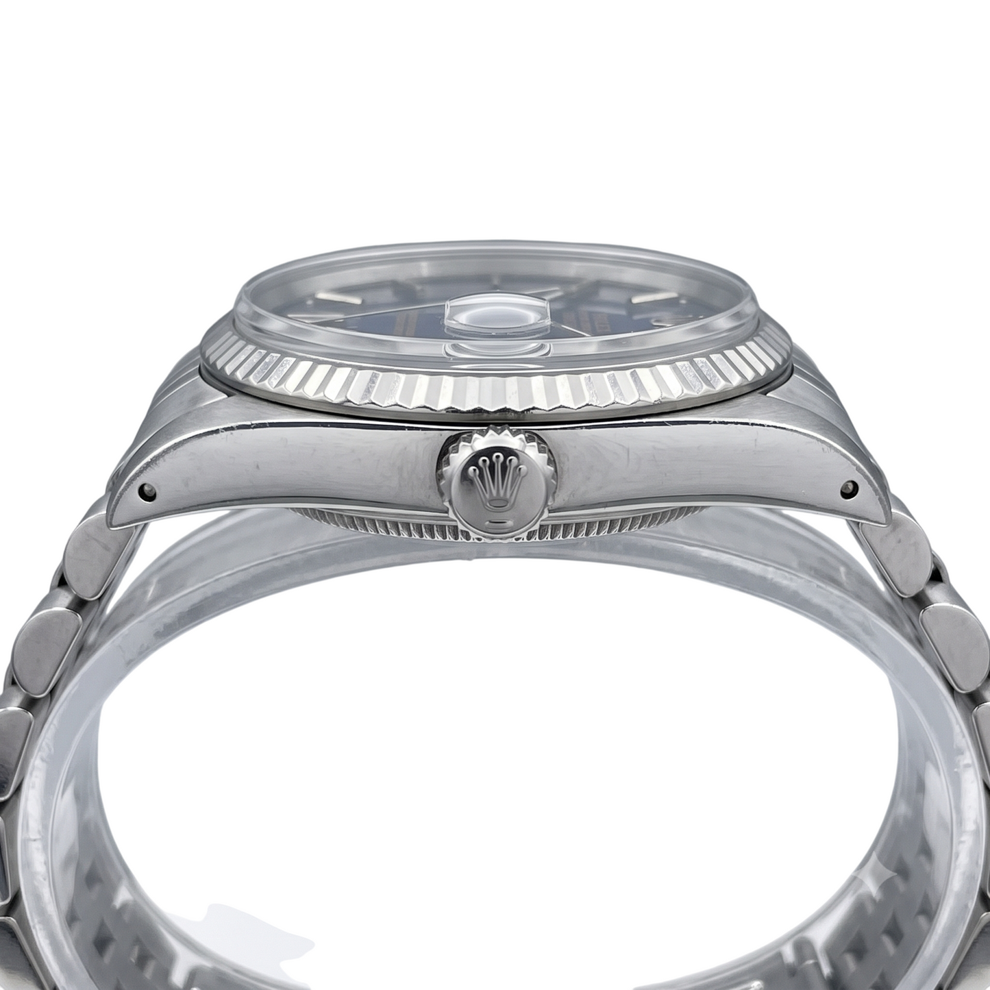 Orologio da uomo Rolex Datejust con quadrante blu e quadrante in acciaio inossidabile con regolazione rapida