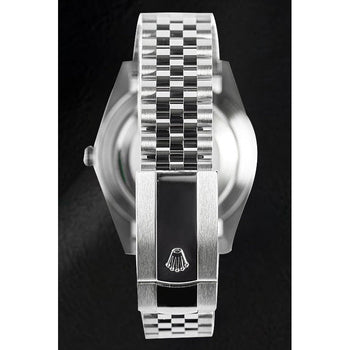 Orologio da uomo in acciaio inossidabile Rolex Datejust con quadrante luminoso blu