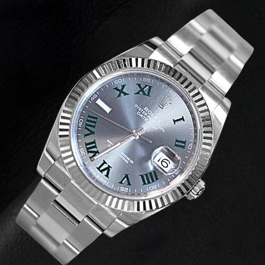 Orologio Rolex 126334 Datejust 41 Wimbledon Slate Dial in acciaio inossidabile
