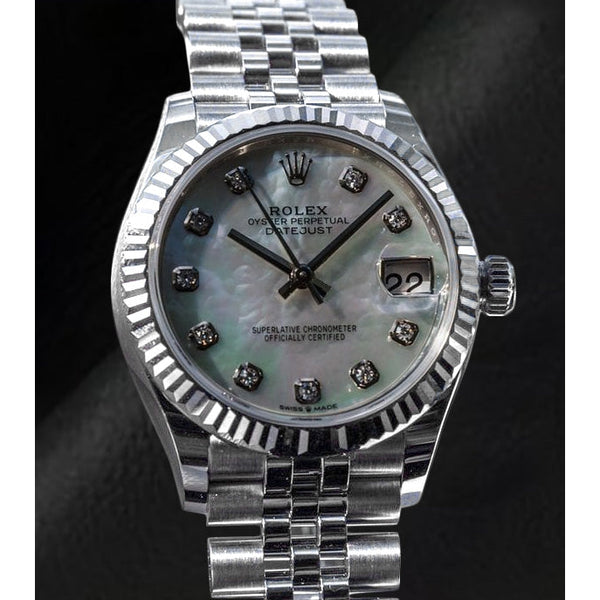 Orologio Rolex Datejust 31mm in madreperla e diamanti