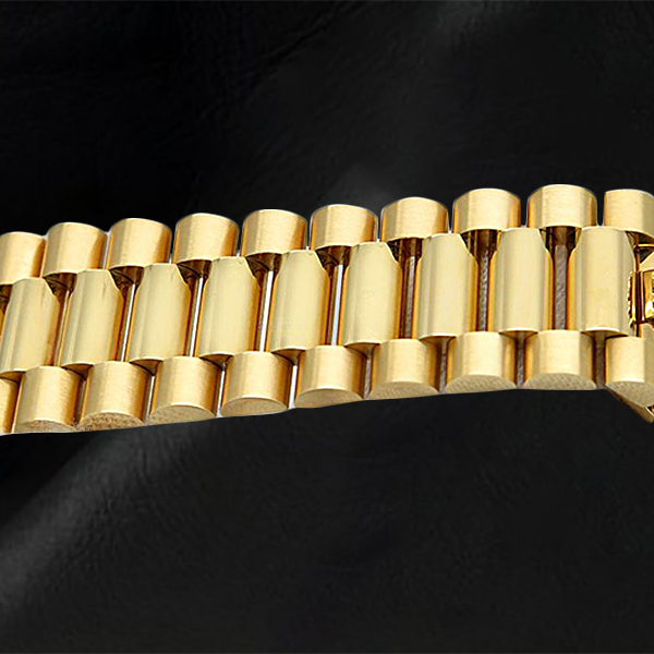 Orologio Rolex Day-Date 128348RBR quadrante verde sfumato con diamanti 36mm oro giallo