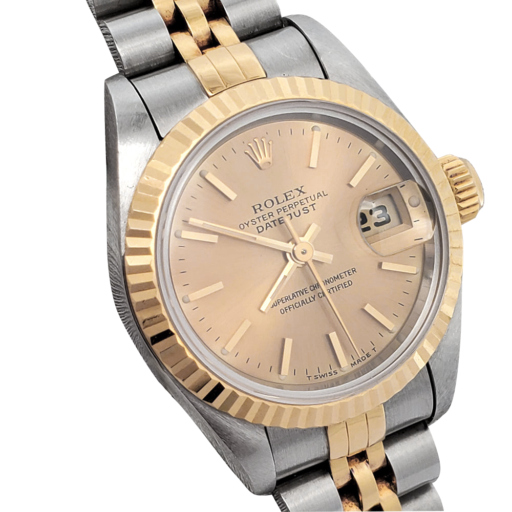 Orologio Rolex Lady-Datejust 26 mm quadrante champagne Stick bicolore