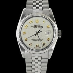 Orologio Datejust Lunetta scanalata in acciaio inossidabile Bracciale giubileo Uomo Rolex a scatto rapido