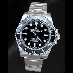 Orologio Rolex 114060 Sottomarino 40mm in acciaio inossidabile con quadrante nero