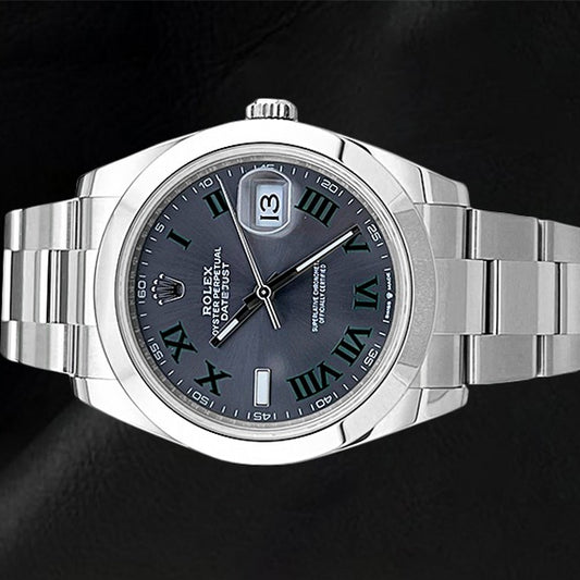 Orologio Rolex 126300 Datejust 41mm quadrante grigio romano luminoso in acciaio inossidabile