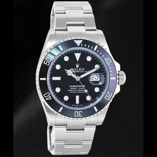 Orologio Rolex Sottomarino Date 41mm in ceramica nera e acciaio inossidabile
