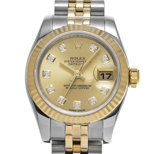 Orologio Rolex 179173 Datejust 26 mm quadrante champagne con diamanti anno 2014 bicolore