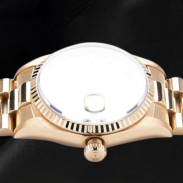 Orologio Rolex 18238 Day Date da 36mm con quadrante champagne e diamanti in oro giallo