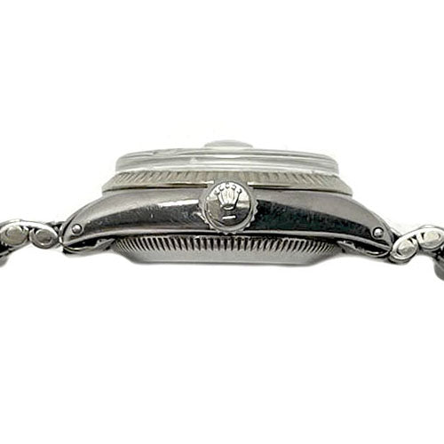 Orologio Rolex 26 mm quadrante argento in acciaio inossidabile con data