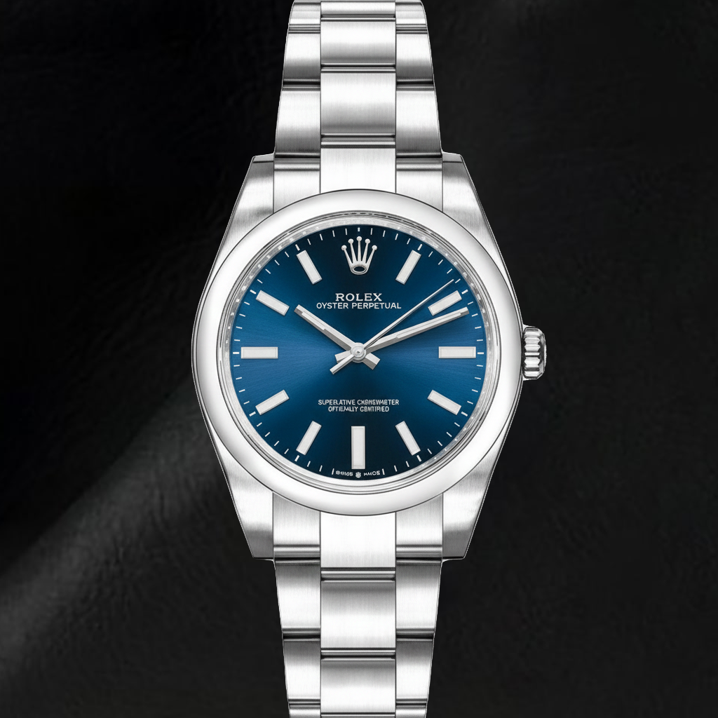 Orologio Rolex 31mm Datejust da donna con quadrante blu luminoso