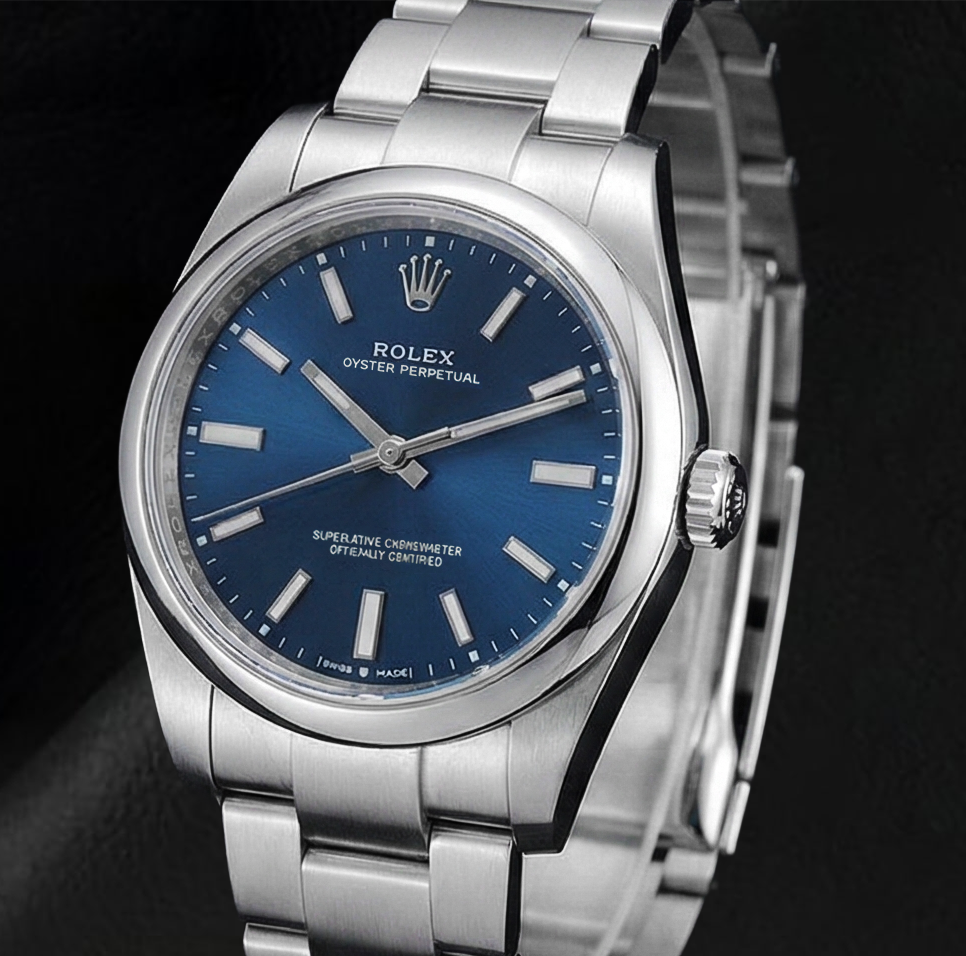 Orologio Rolex 31mm Datejust da donna con quadrante blu luminoso