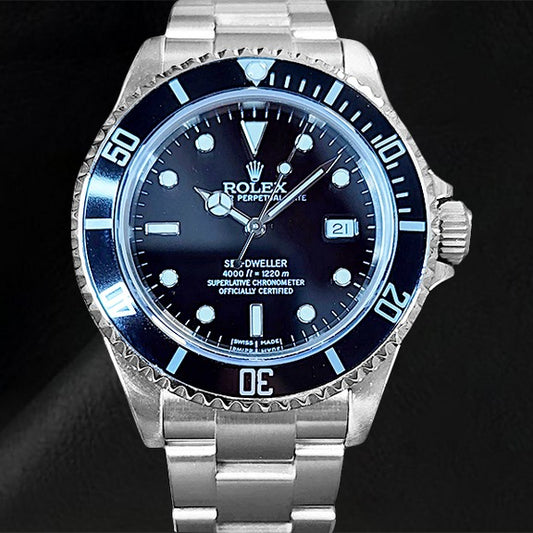 Orologio Rolex Abitante del mare Ceramica Blu 40mm Acciaio Inossidabile
