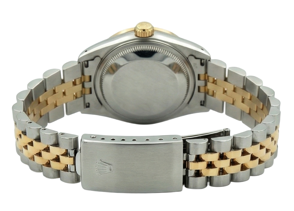 Orologio Rolex Date-Just da donna con quadrante color salmone e lunetta con diamanti