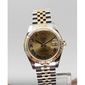 Orologio Rolex DateJust giubileo Bracciale Lunetta scanalata Acciaio inossidabile 