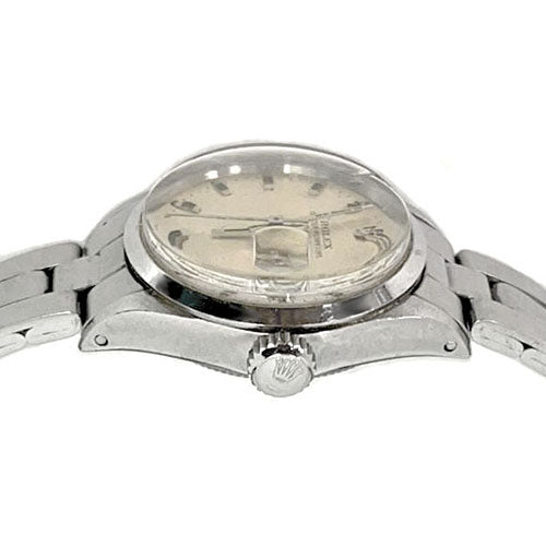 Orologio Rolex Date 26 mm quadrante argento a bastoncino in acciaio inossidabile