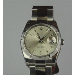 Orologio Rolex Date 34 mm, quadrante bastone, bracciale ostrica in acciaio inossidabile