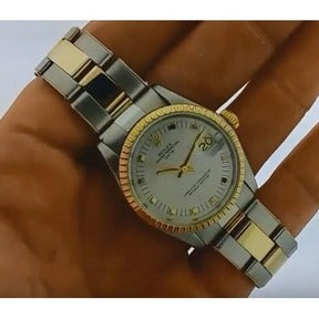 Orologio Rolex Date 34 mm quadrante bianco