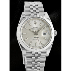 Orologio Rolex Date Just II da 41 mm, quadrante argento, bracciale in acciaio inossidabile