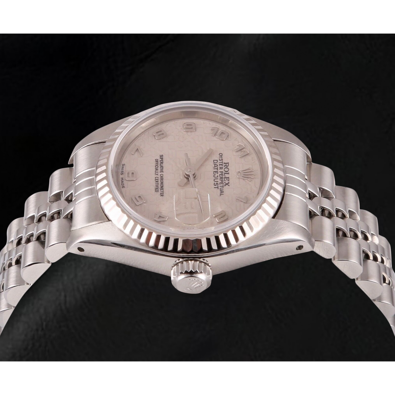Orologio Rolex Datejust 26 mm bianco Jubilee quadrante arabo in acciaio inossidabile