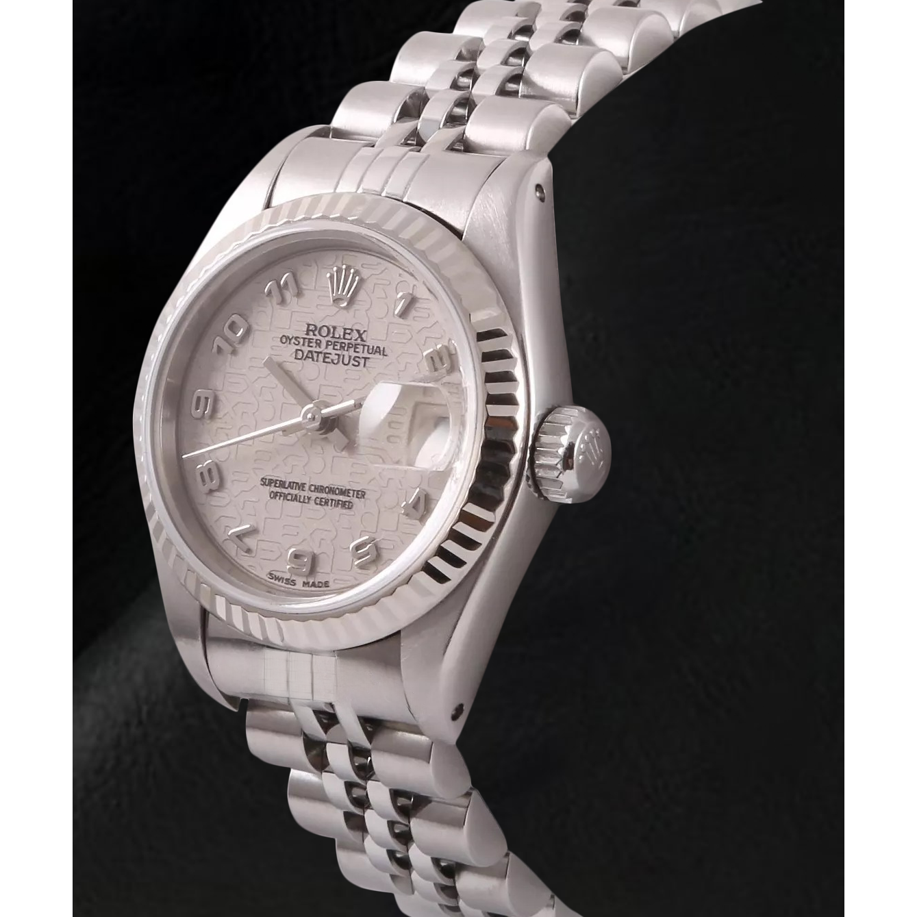 Orologio Rolex Datejust 26 mm quadrante bianco arabo Jubilee in acciaio inossidabile