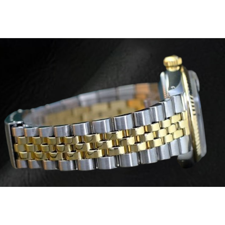Orologio Rolex Datejust 31 mm di medie dimensioni in acciaio inossidabile e bracciale giubileoin oro